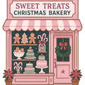 A Pink Christmas Fabric Panel 9