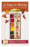 A Year in Words Wall Hanging Give Thanks November