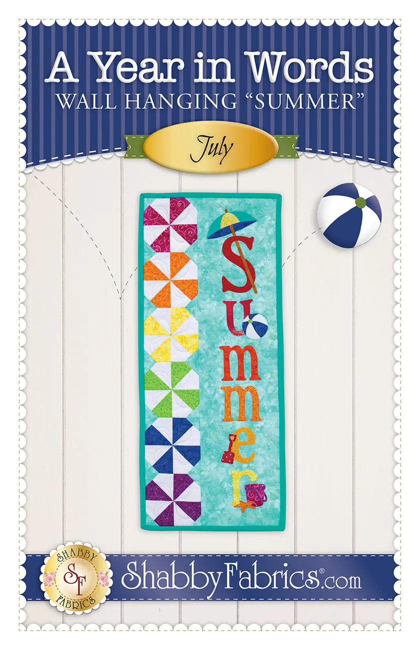 A Year in Words Wall Hanging Summer July