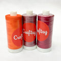 Craftsy Stash Builder Thread Bundle Reds 3 spools 100% Cotton