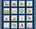 ATXSH Minky Texas Icons Picture Patches Navy 44"/45" Fabric Per Yard