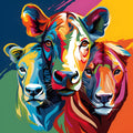 Abstract Animals Pop Art Fabric Panel