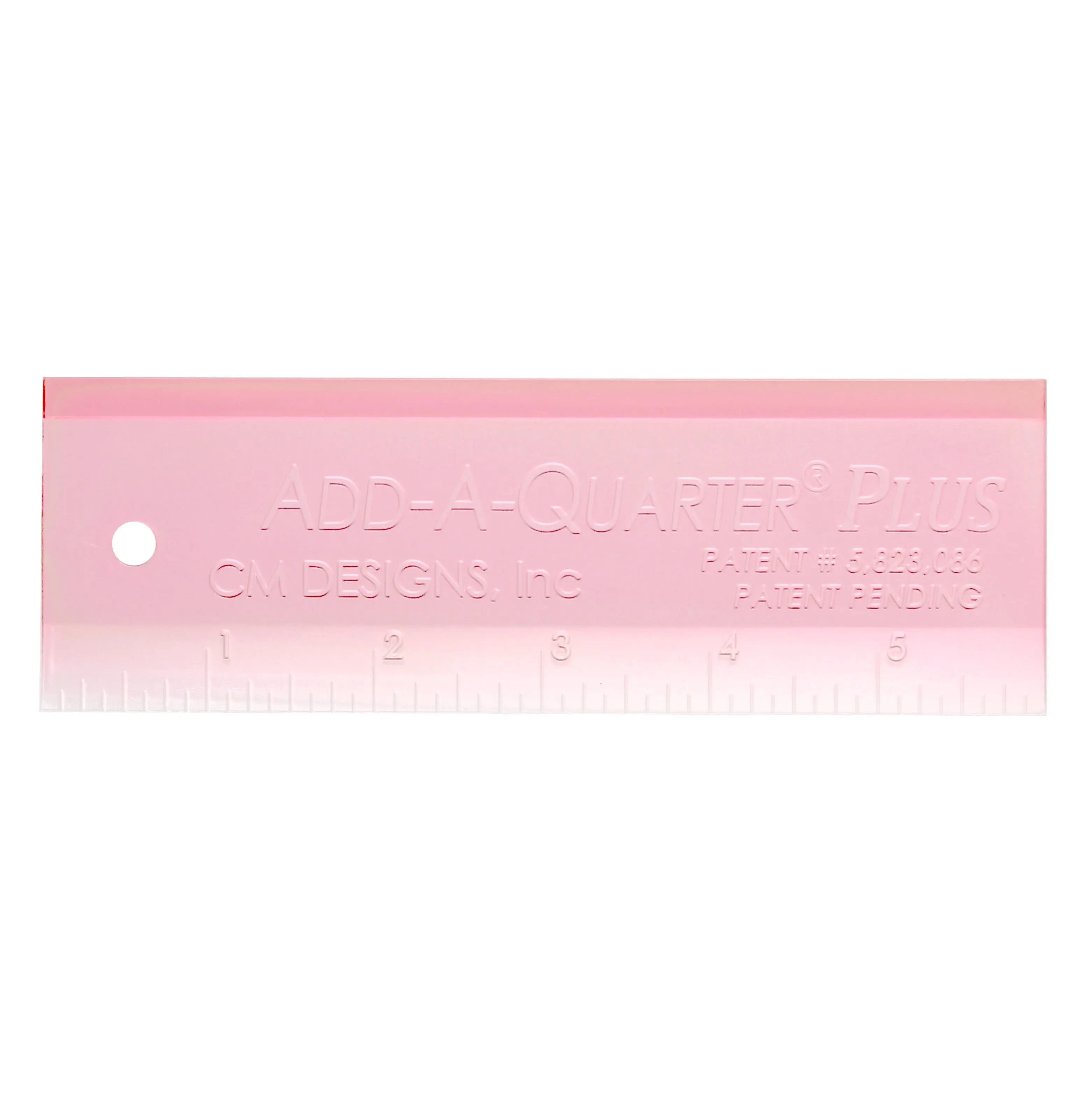 Add A-Quarter Ruler 6in Plus Pink