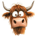 Adorable Highland Cow Fabric Panel 14