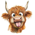Adorable Highland Cow Fabric Panel 20