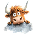 Adorable Highland Cow Fabric Panel 21