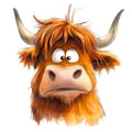 Adorable Highland Cow Fabric Panel 27