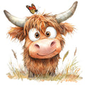 Adorable Highland Cow Fabric Panel 30