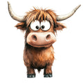 Adorable Highland Cow Fabric Panel 6