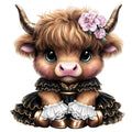 Adorable Highland Cows Fabric Panel 25