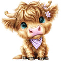 Adorable Highland Cows Fabric Panel 63