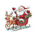 Adorable Santas Fabric Panel 11