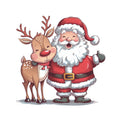 Adorable Santas Fabric Panel 16