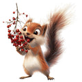 Adorable Squirrels Fabric Panel 13