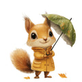 Adorable Squirrels Fabric Panel 21