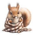 Adorable Squirrels Fabric Panel 27