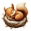 Adorable Squirrels Fabric Panel 28