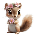 Adorable Squirrels Fabric Panel 32