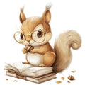 Adorable Squirrels Fabric Panel 5