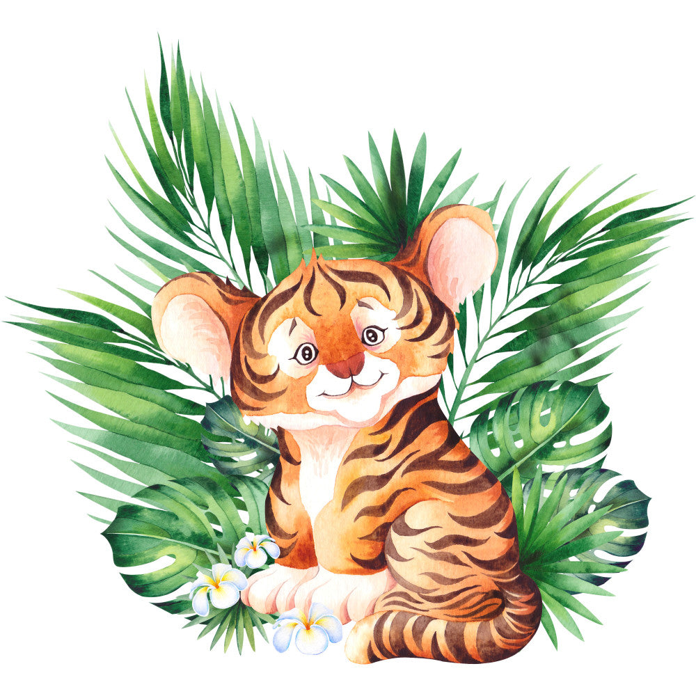 African Cartoon Animals Fabric Panel 1