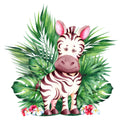 African Cartoon Animals Fabric Panel 2