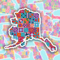 Alaska State Quilt Stickers