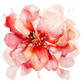 Alcohol Ink Flower Fabric Panel 16