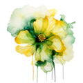 Alcohol Ink Flower Fabric Panel 18