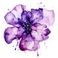 Alcohol Ink Flower Fabric Panel 6