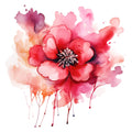 Alcohol Ink Flower Fabric Panel 7
