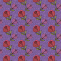 Alluring Peacock - Pebble Floral - Purple 44" / 45" Fabric Per Yard