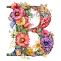 Alphabet Flowers Fabric Panel 6