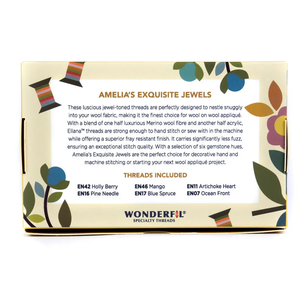 Amelia's Exquisite Jewels by Edyta Sitar - Wool/Acrylic Thread Pack