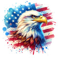 American Flag Animal Fabric Panel 2