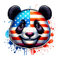 American Flag Animal Fabric Panel 3