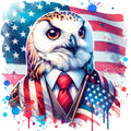 American Flag Animal Fabric Panel 5