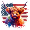 American Flag Animal Fabric Panel 8