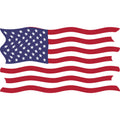 American Flag Icons Fabric Panel 1