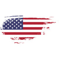 American Flag Icons Fabric Panel 46