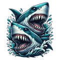 Angry Shark Fabric Panel 10