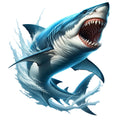 Angry Shark Fabric Panel 12