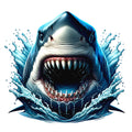 Angry Shark Fabric Panel 2