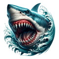 Angry Shark Fabric Panel 3