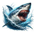 Angry Shark Fabric Panel 4
