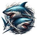 Angry Shark Fabric Panel 5