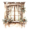 Antique Christmas Fabric Panel 3