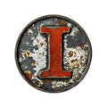 Antique Metal Alphabet Fabric Panel 6