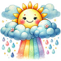 April Showers Fabric Panel 21