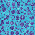 Aqua Bubble Celebration Cotton 44/45 Fabric Per Yard