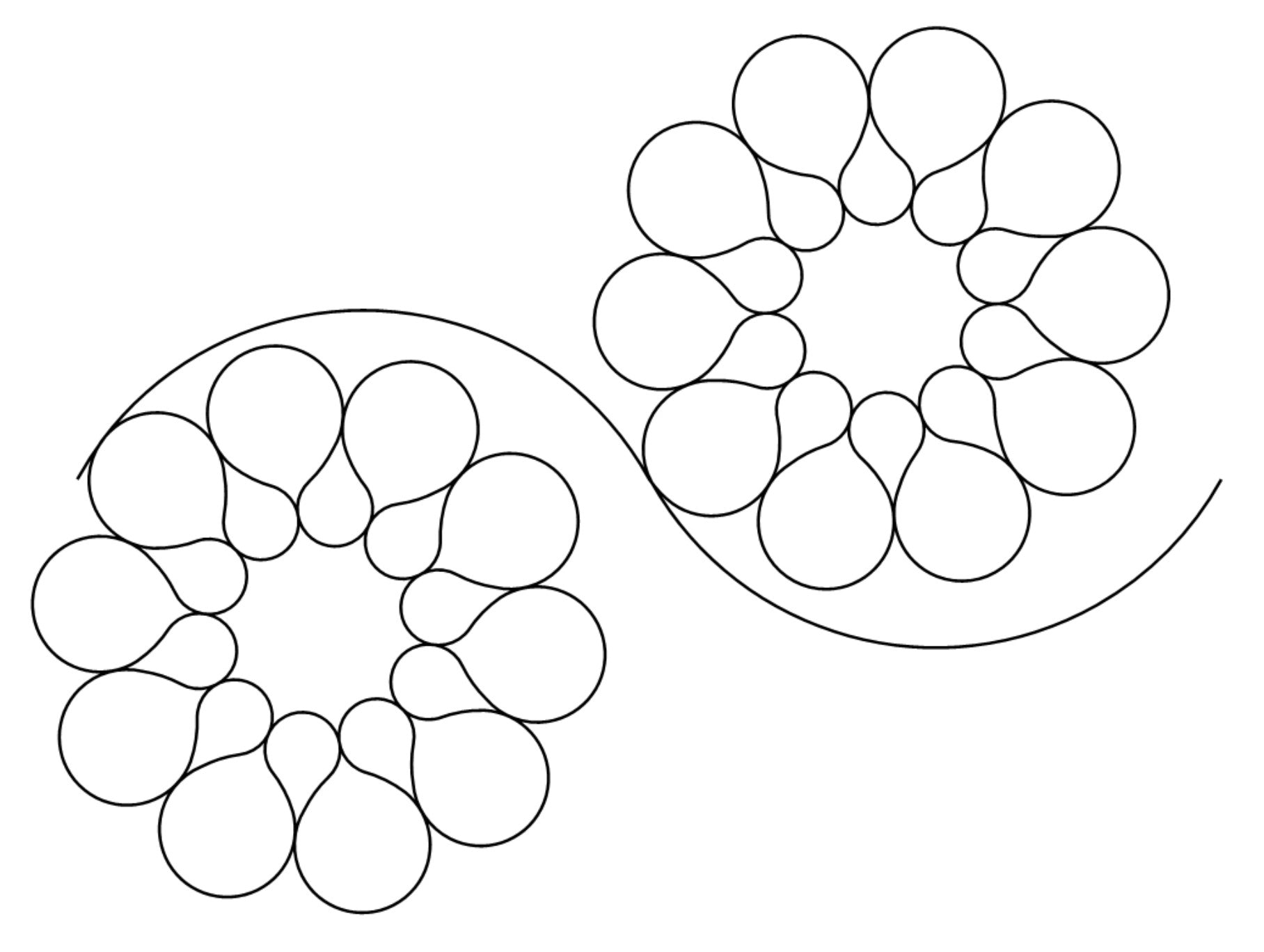 Arrayed Circle Flower Digital E2E